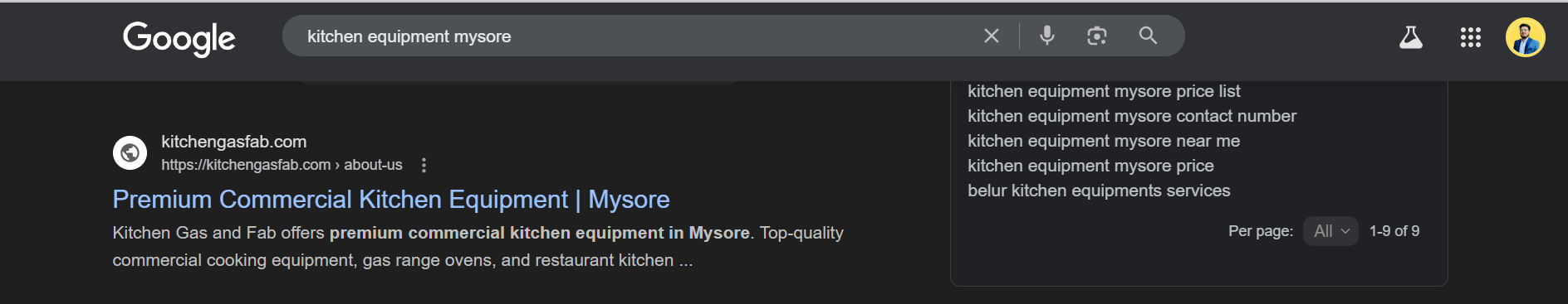 kitchen equipment Mysore - seo project is done by marklencemedia advertising and ad agency